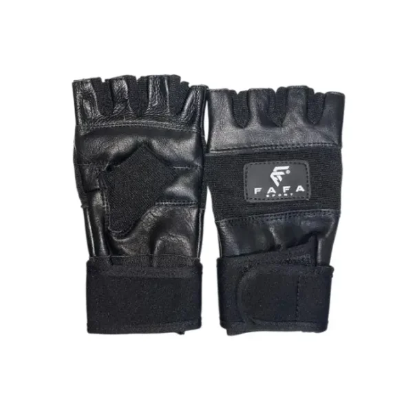 Gants Sans Doigts en Cuir –Pour musculation, fitness et entraînement