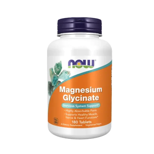 Magnesium Glycinate 180 Tablets–NOW FOODS