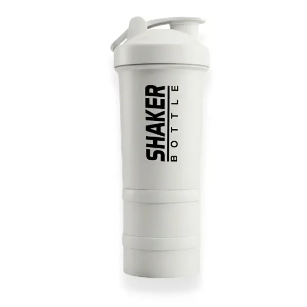 Smart Shaker Bottle Blanc 700mL + 2 Compartiments